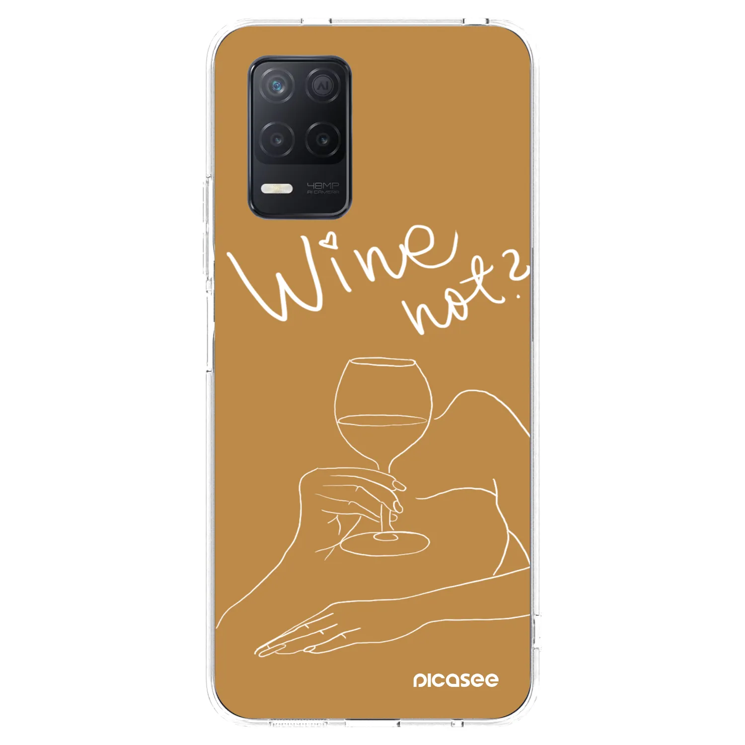 Picasee silikonska prozirna maskica za Realme 8 5G - Wine not