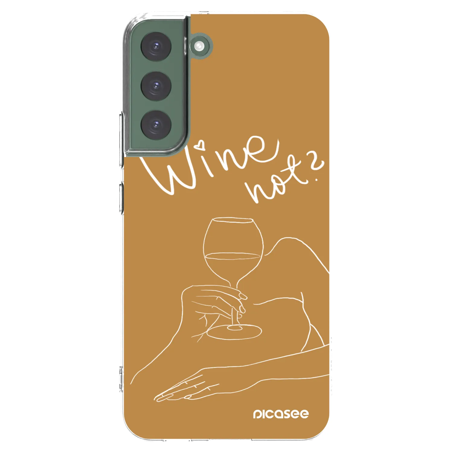 Picasee silikonska prozirna maskica za Samsung Galaxy S22+ 5G - Wine not