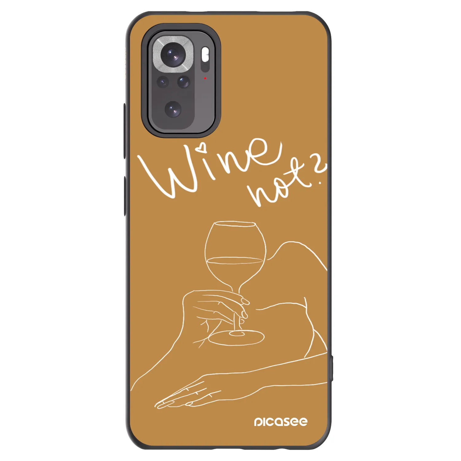Picasee crna silikonska maskica za Xiaomi Redmi Note 11S 4G - Wine not