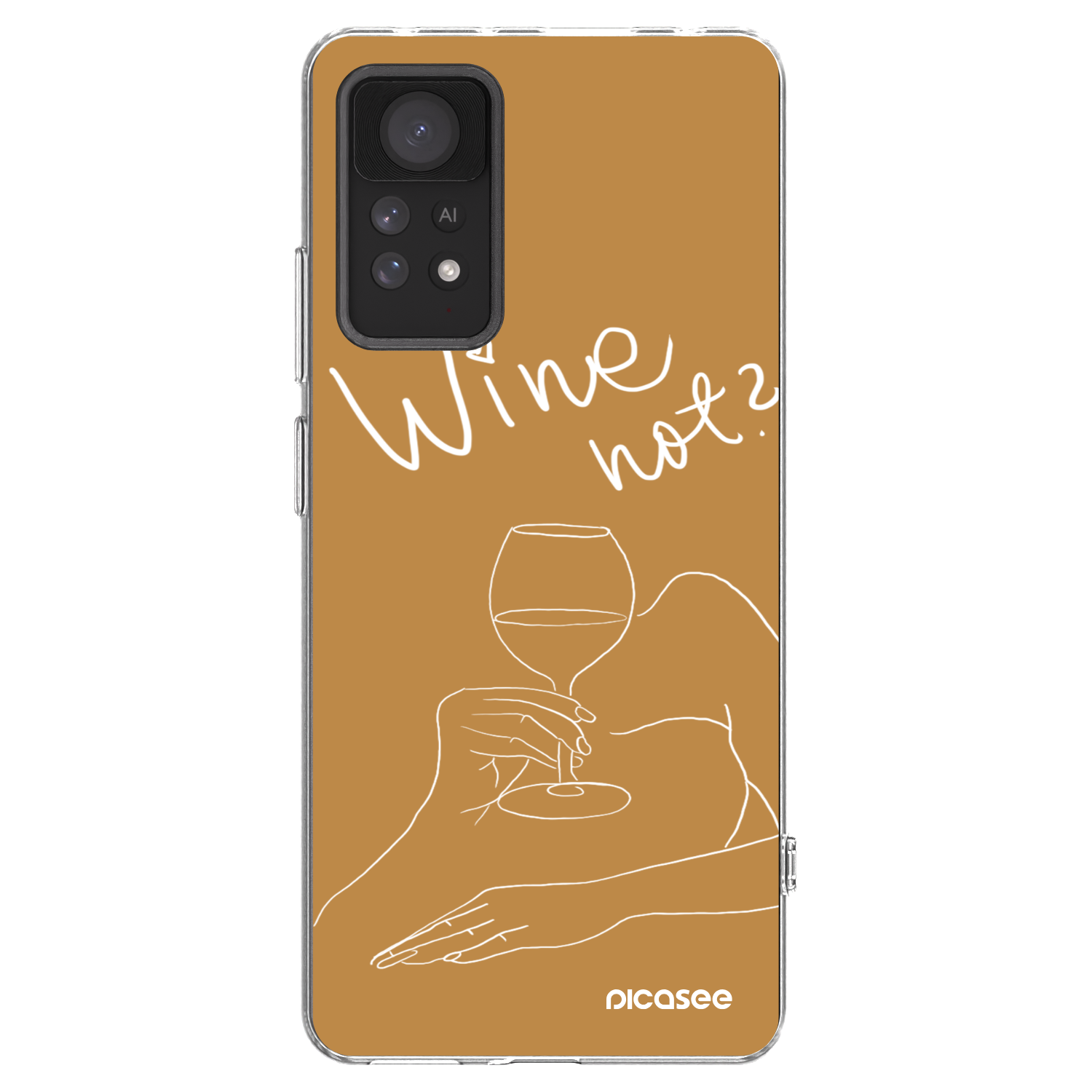 Picasee silikonska prozirna maskica za Xiaomi Redmi Note 11 Pro 5G - Wine not