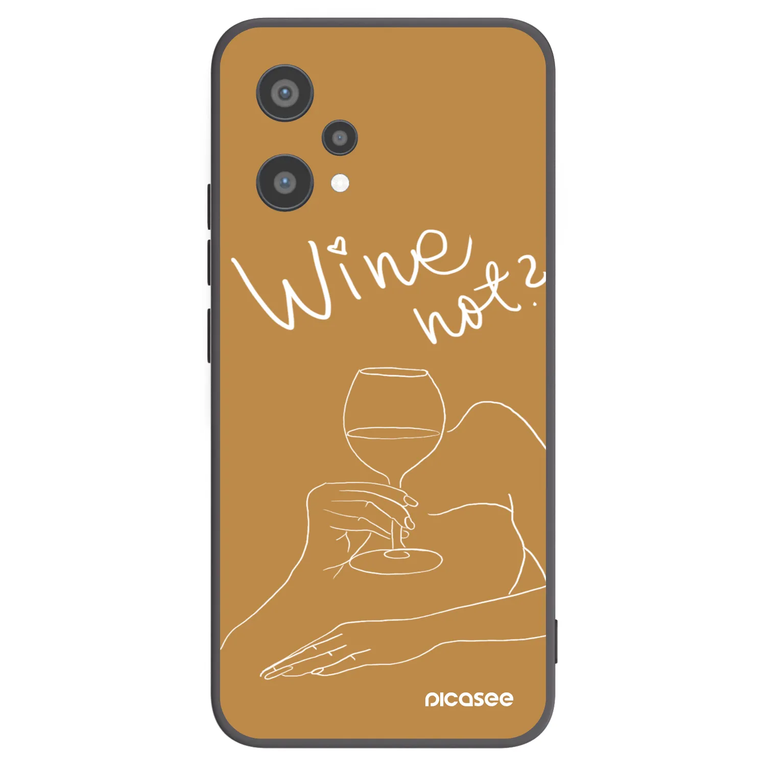 Picasee crna silikonska maskica za Realme 9 Pro 5G - Wine not