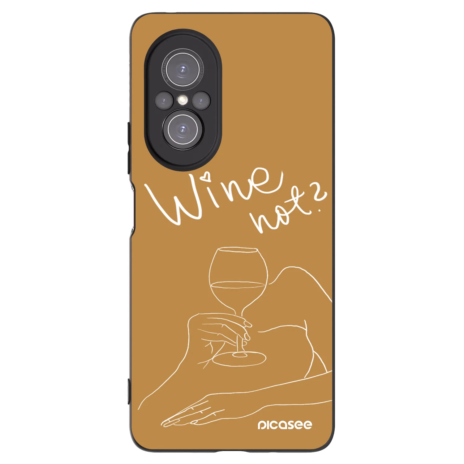 Picasee crna silikonska maskica za Huawei Nova 9 SE - Wine not