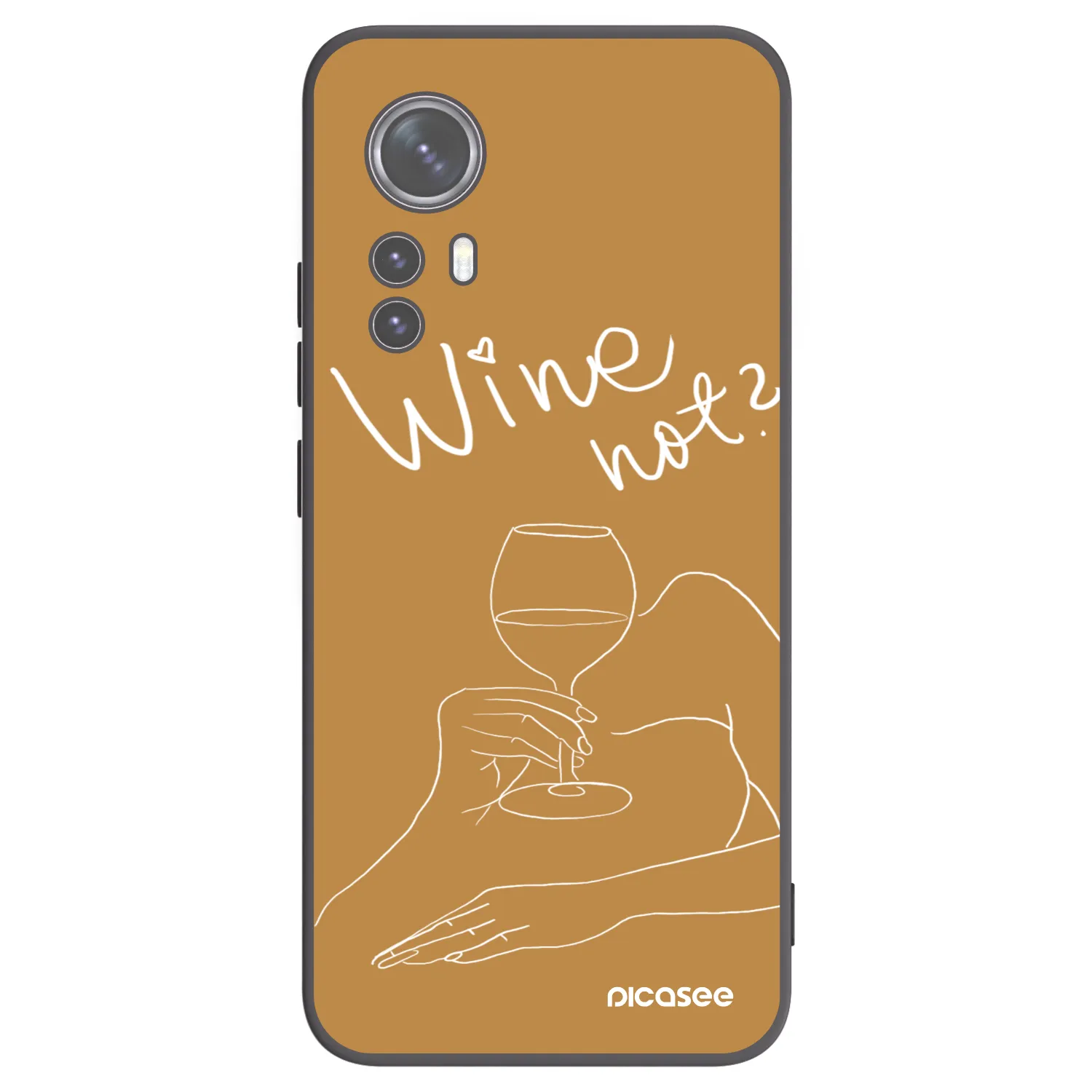 Picasee crna silikonska maskica za Xiaomi 12 - Wine not