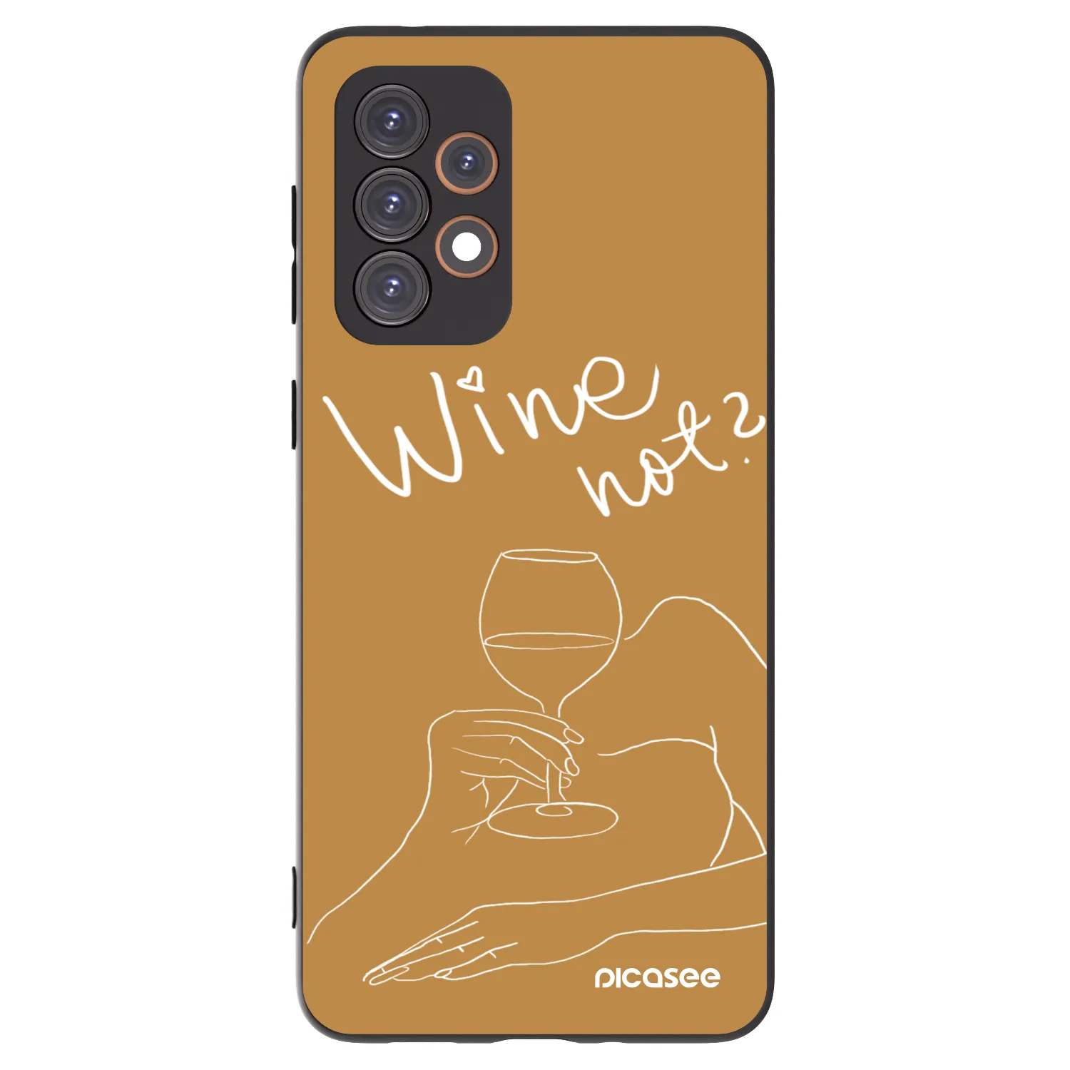 Picasee crna silikonska maskica za Samsung Galaxy A33 5G A336 - Wine not