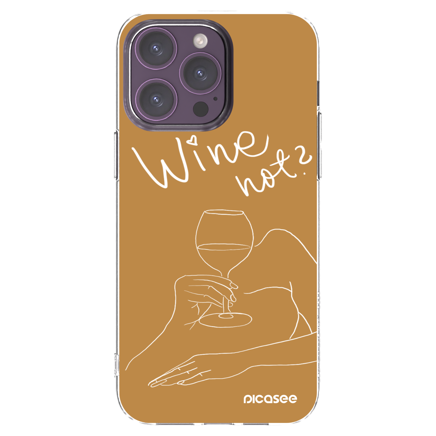 Picasee silikonska prozirna maskica za Apple iPhone 14 Pro Max - Wine not
