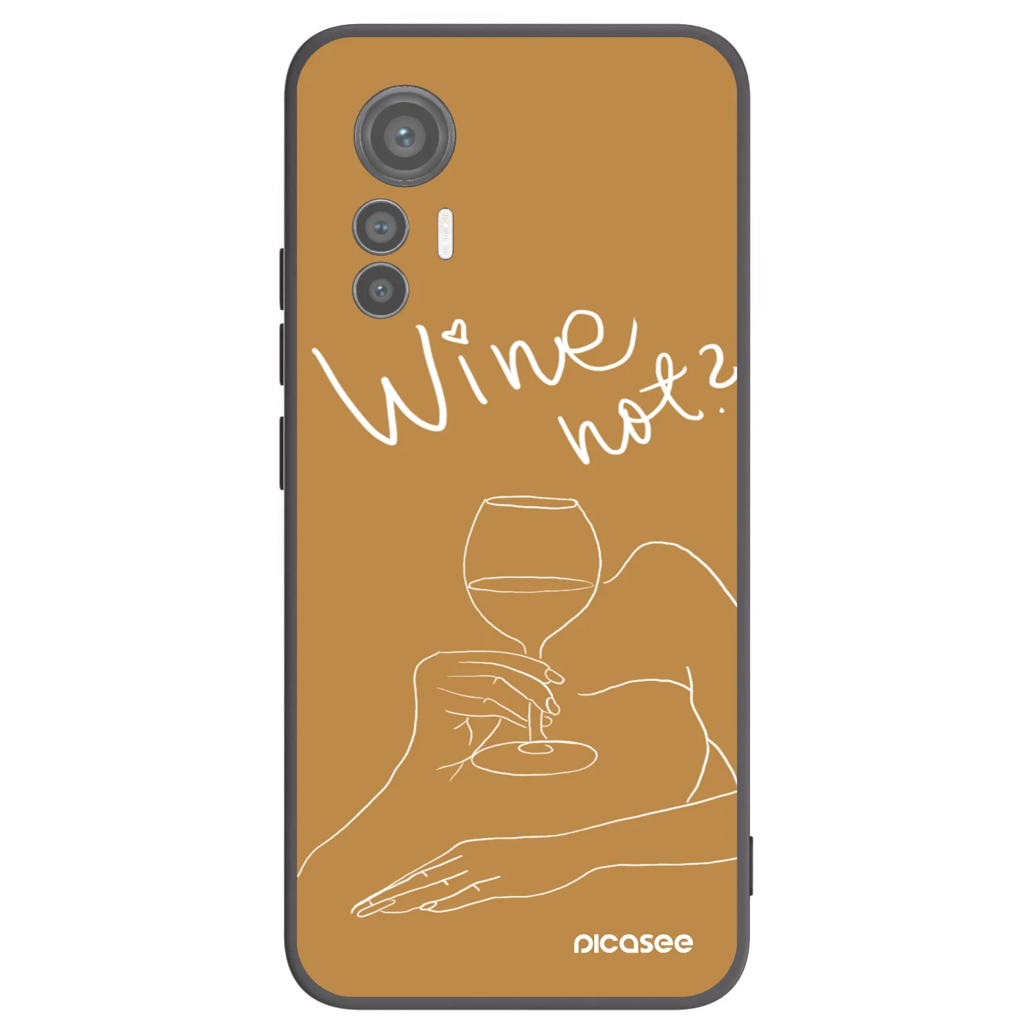 Picasee crna silikonska maskica za Xiaomi 12 Lite - Wine not