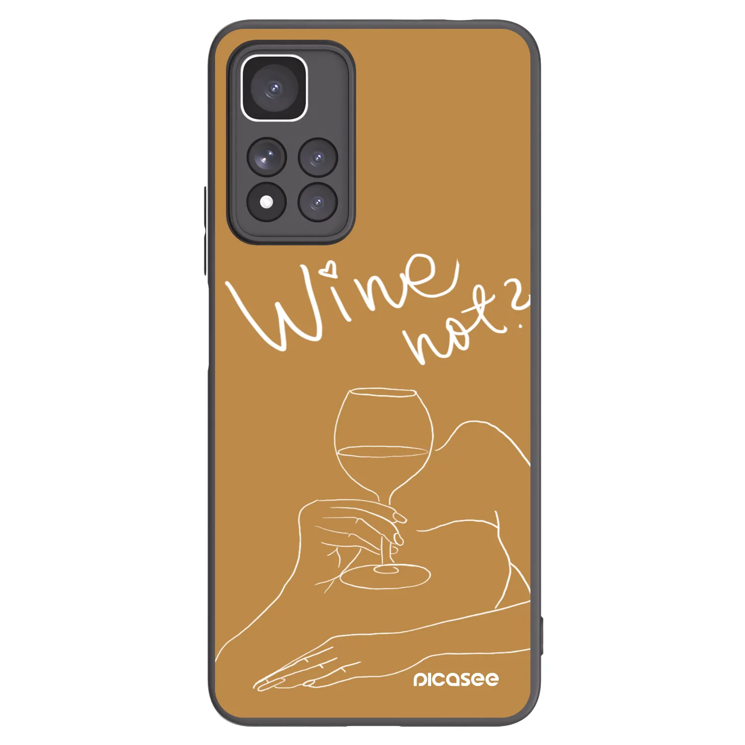 Picasee crna silikonska maskica za Xiaomi Redmi Note 11 Pro+ 5G - Wine not