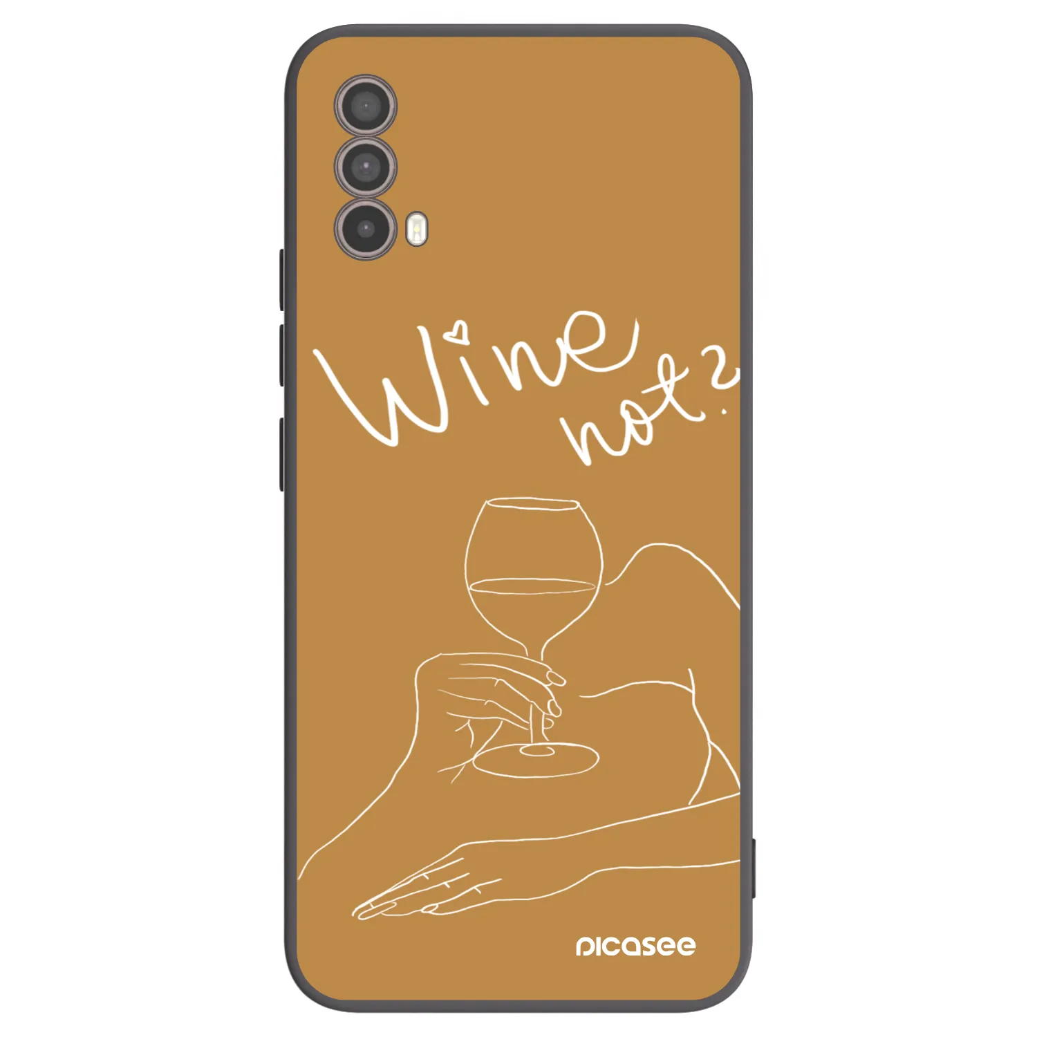 Picasee crna silikonska maskica za Motorola Moto E40 - Wine not