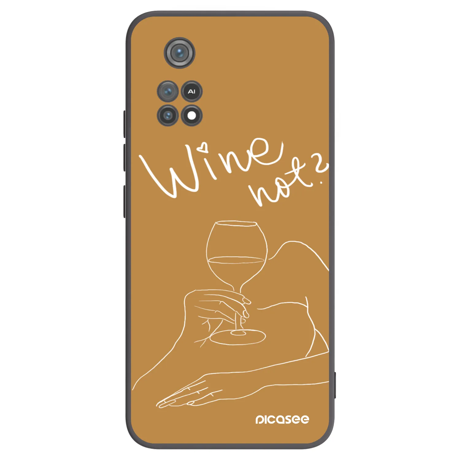 Picasee crna silikonska maskica za Xiaomi Poco M4 Pro - Wine not