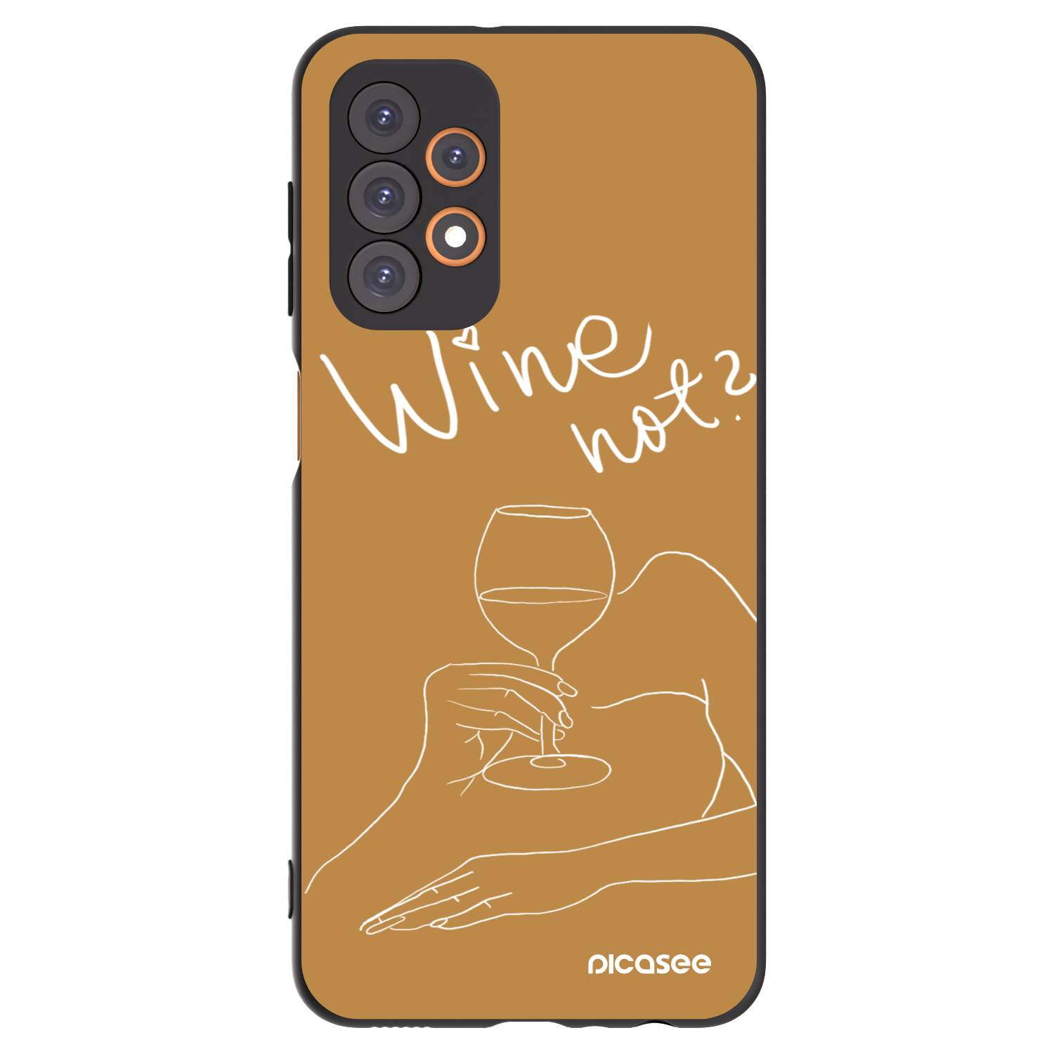 Picasee crna silikonska maskica za Samsung Galaxy A23 A236B 5G - Wine not