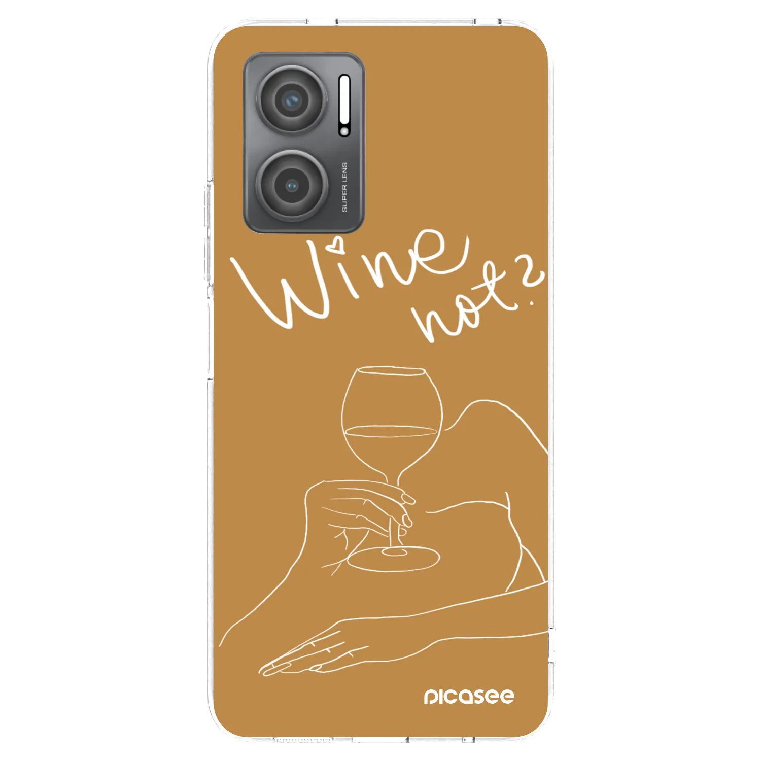 Picasee silikonska prozirna maskica za Xiaomi Redmi 10 5G - Wine not