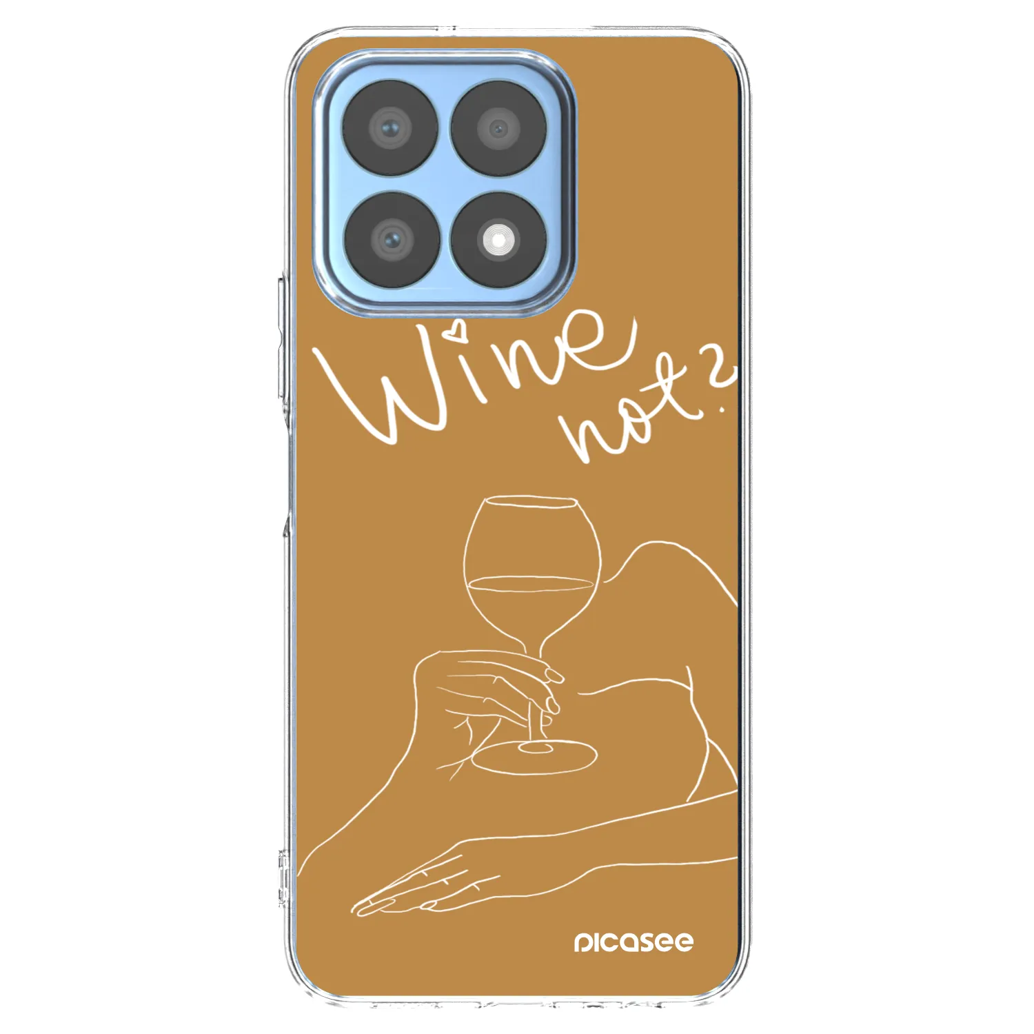 Picasee silikonska prozirna maskica za Honor X8a - Wine not