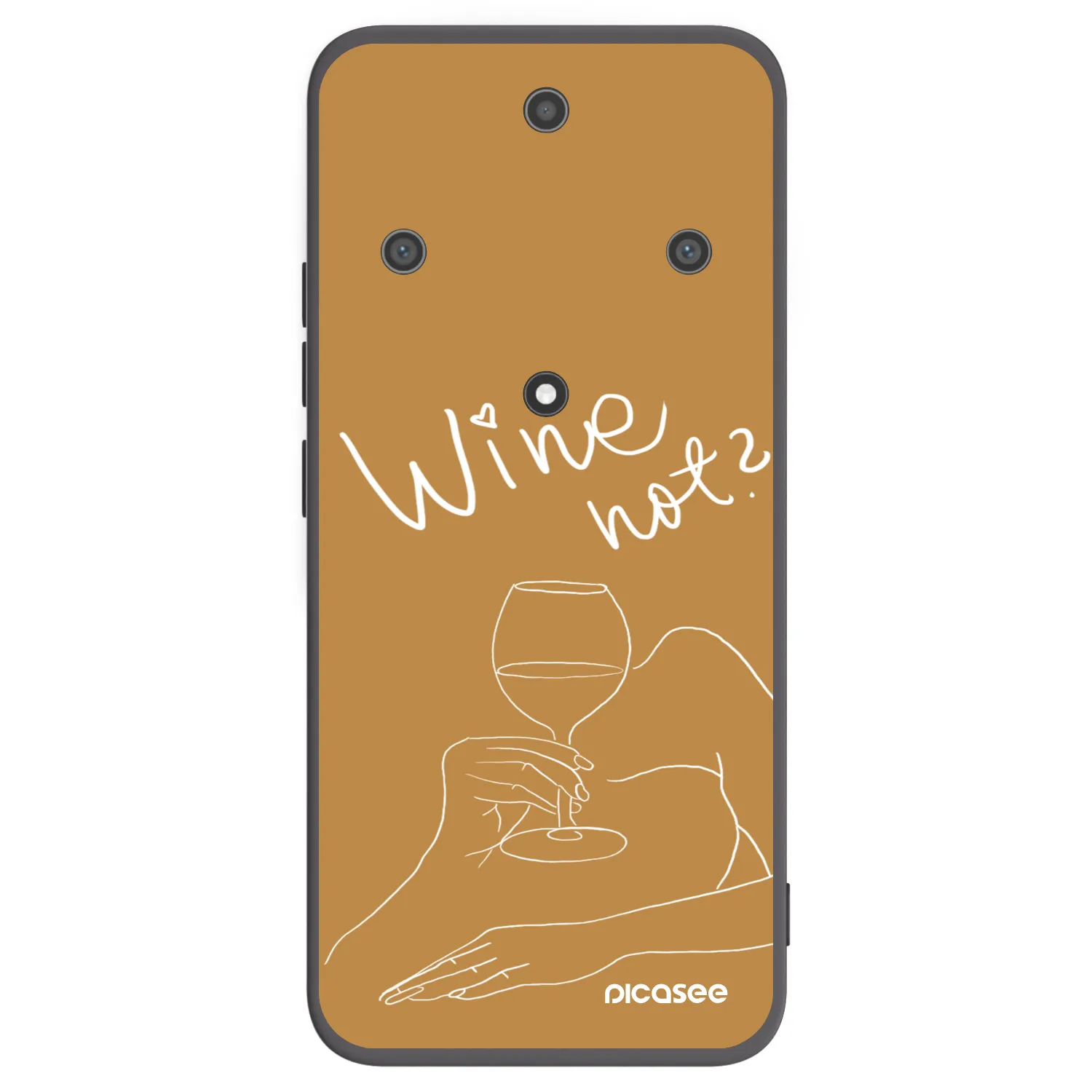 Picasee crna silikonska maskica za Honor Magic5 Lite 5G - Wine not