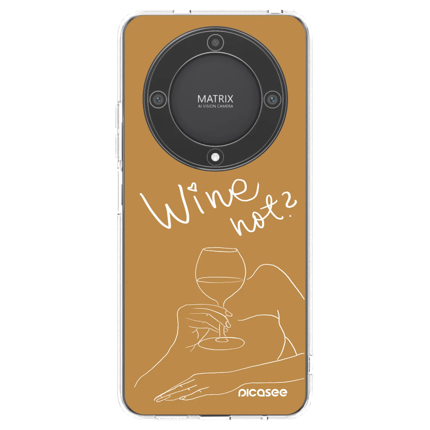 Picasee silikonska prozirna maskica za Honor Magic5 Lite 5G - Wine not