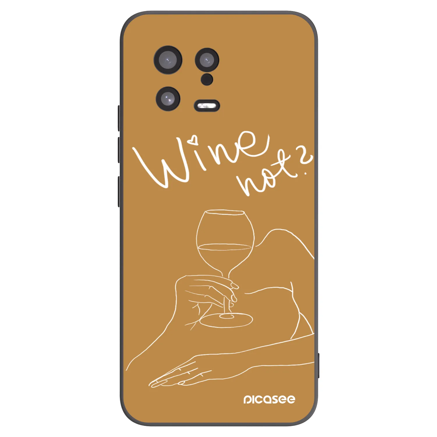 Picasee crna silikonska maskica za Xiaomi 13 - Wine not