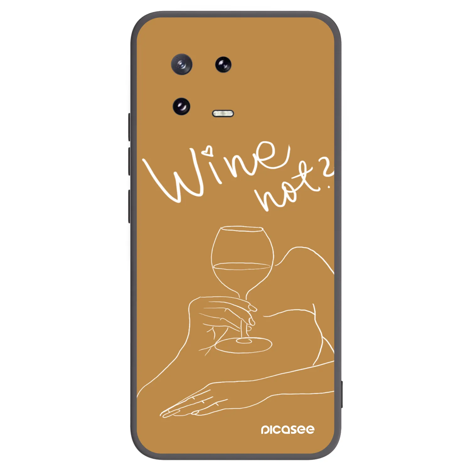Picasee crna silikonska maskica za Xiaomi 13 Pro - Wine not