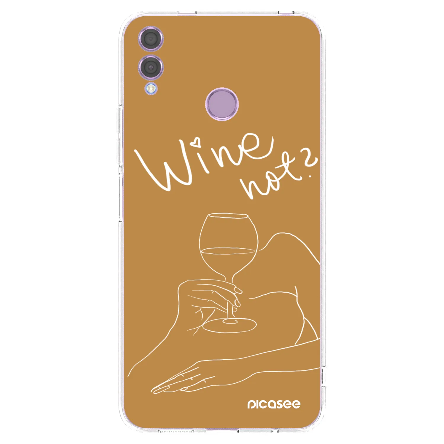 Picasee silikonska prozirna maskica za Honor 8X - Wine not