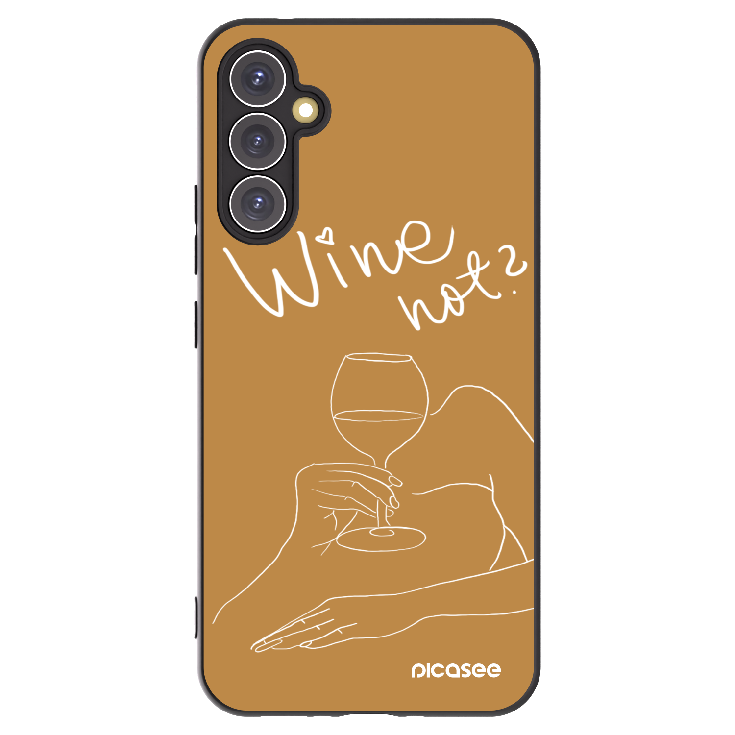 Picasee crna silikonska maskica za Samsung Galaxy A34 5G A346B - Wine not