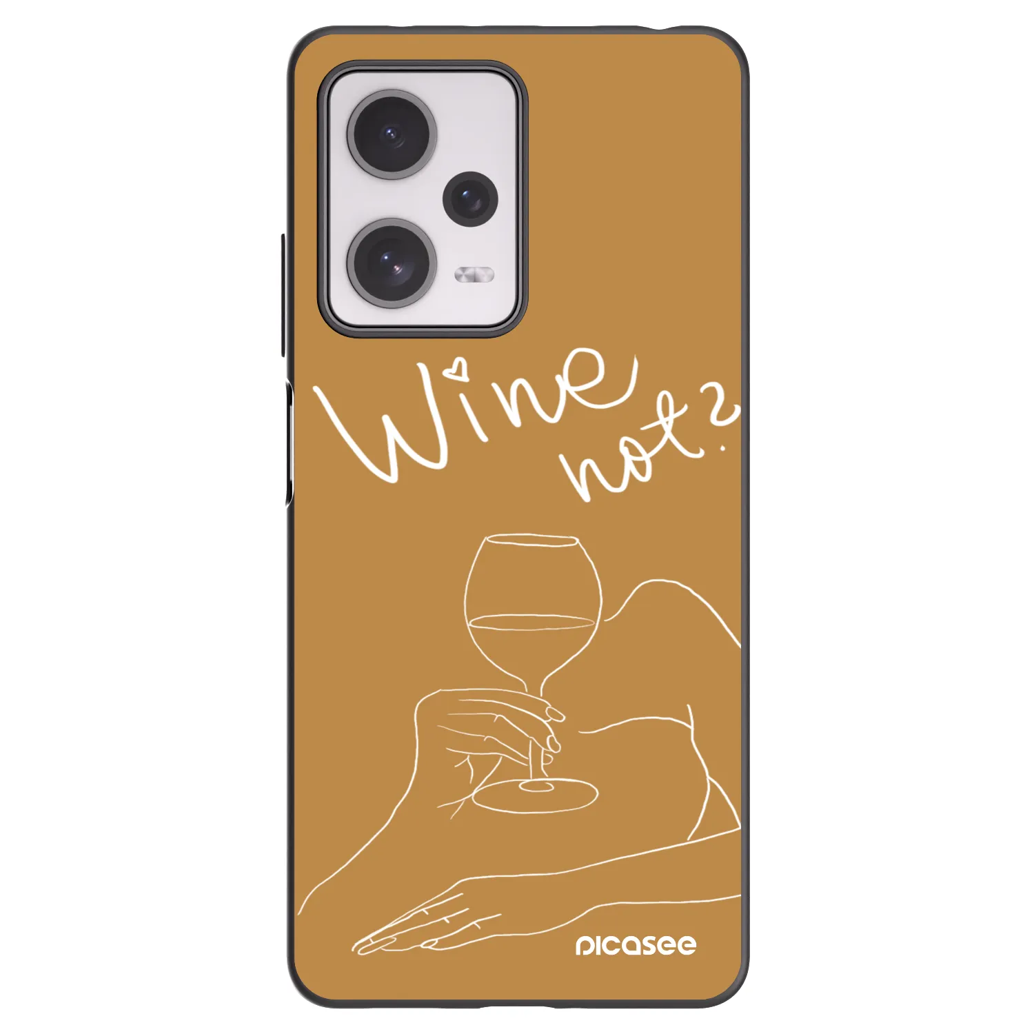 Picasee crna silikonska maskica za Xiaomi Redmi Note 12 Pro+ 5G - Wine not