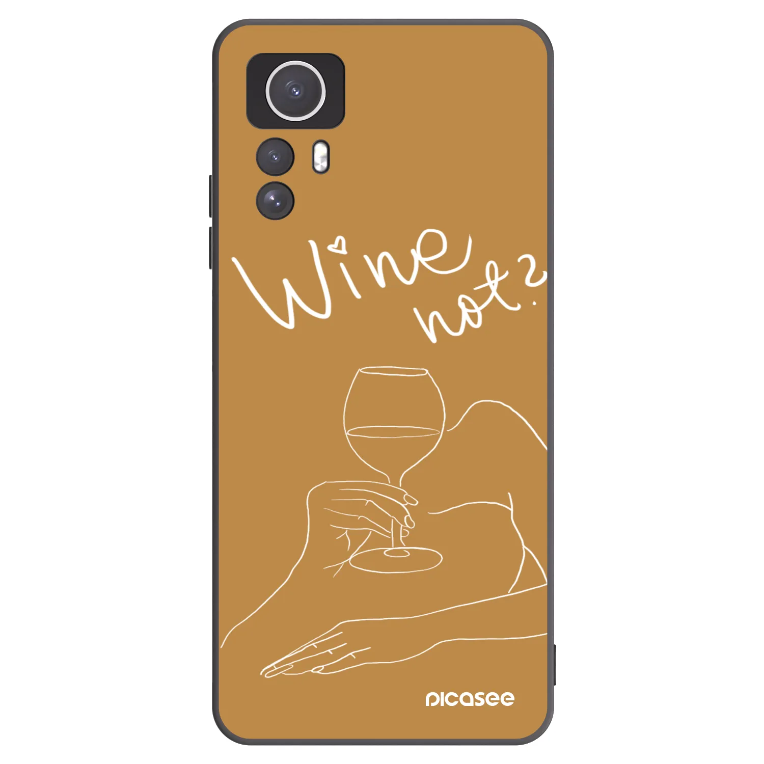 Picasee crna silikonska maskica za Xiaomi Redmi Note 12S - Wine not