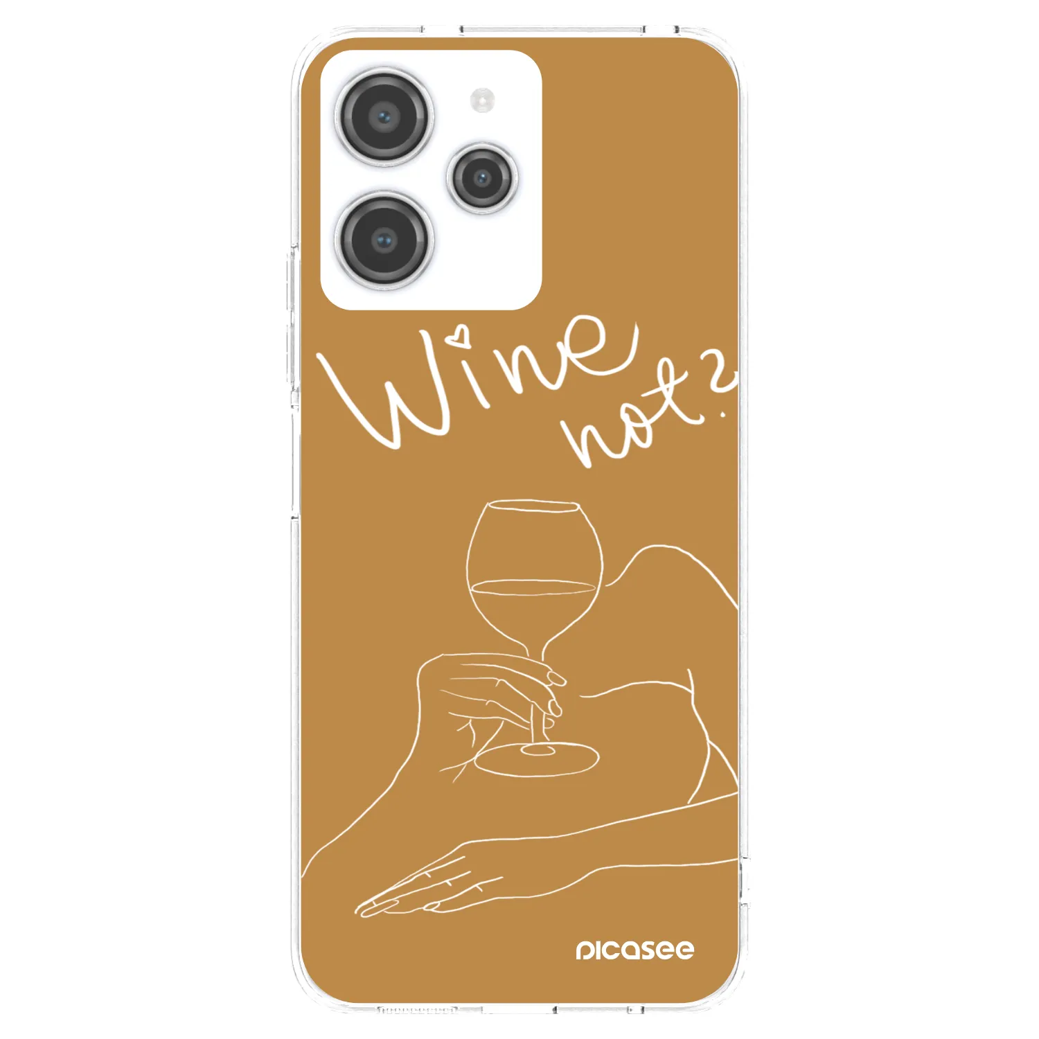 Picasee silikonska prozirna maskica za Xiaomi Redmi 12 4G - Wine not