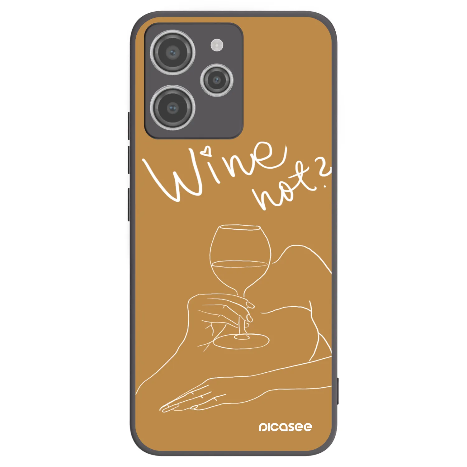 Picasee crna silikonska maskica za Xiaomi Redmi 12 4G - Wine not