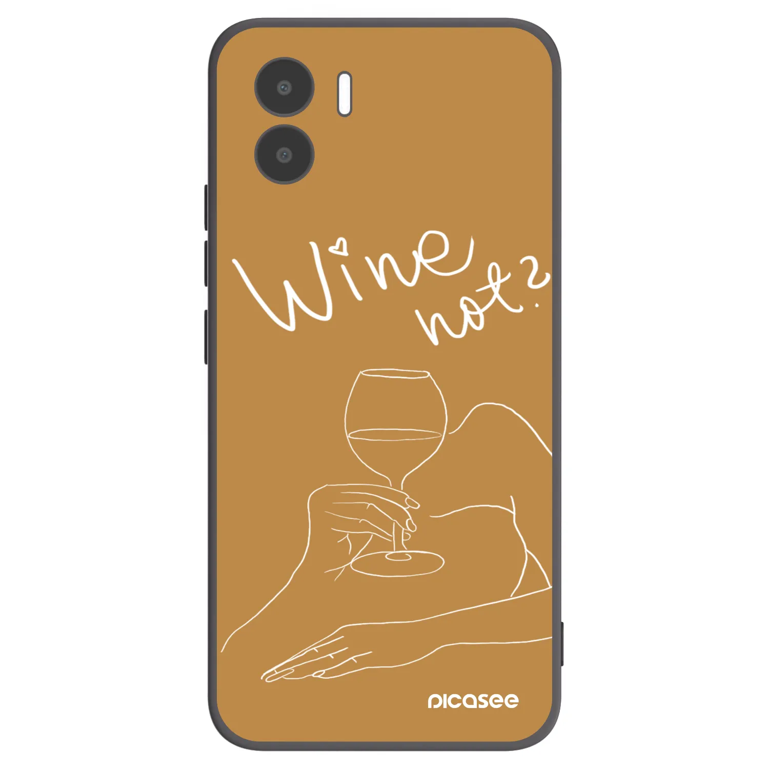 Picasee crna silikonska maskica za Xiaomi Redmi A2 - Wine not