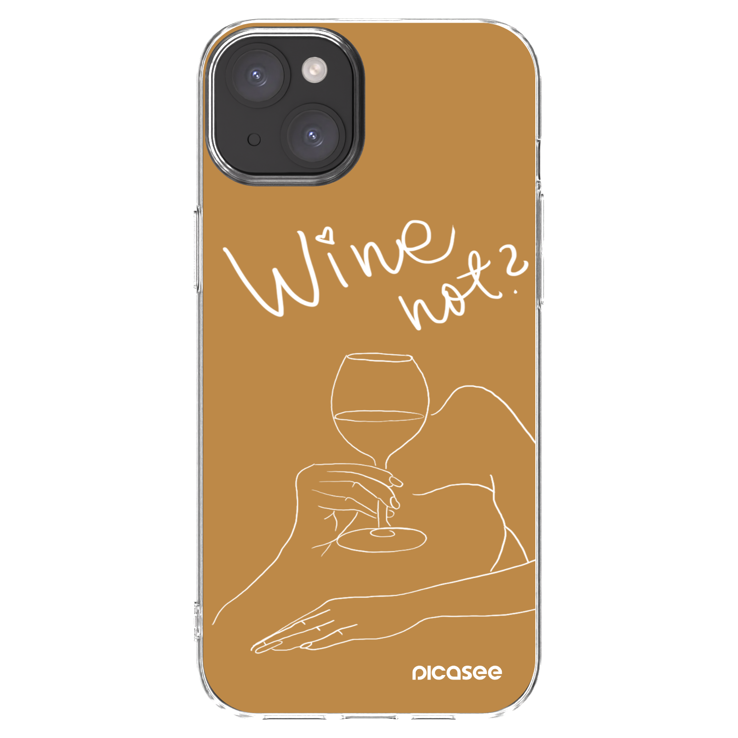 Picasee silikonska prozirna maskica za Apple iPhone 15 Plus - Wine not