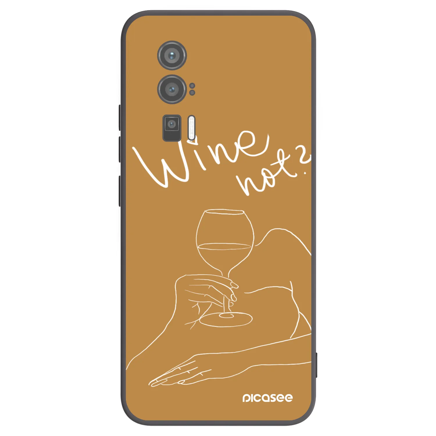 Picasee crna silikonska maskica za Xiaomi Poco F5 Pro 5G - Wine not