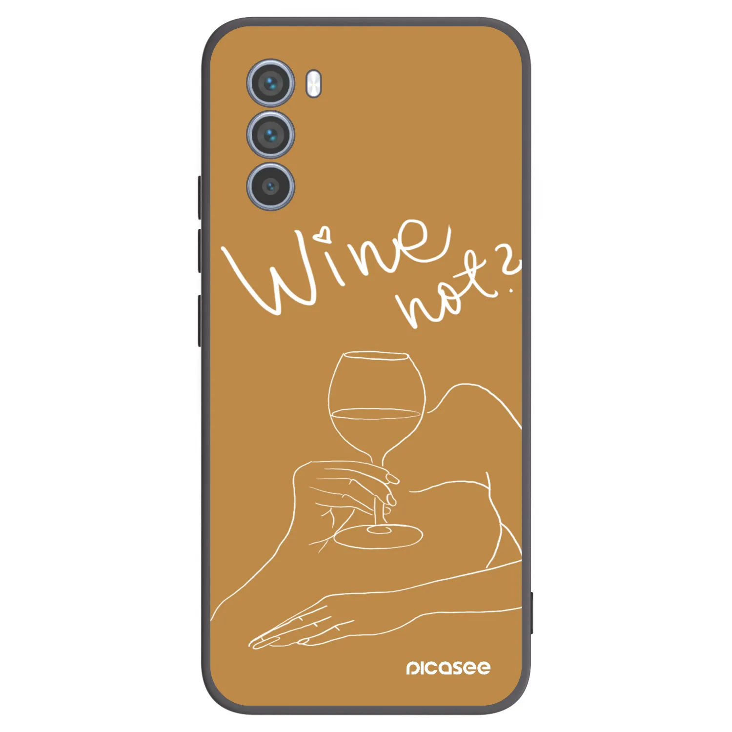 Picasee crna silikonska maskica za Motorola Moto G62 - Wine not