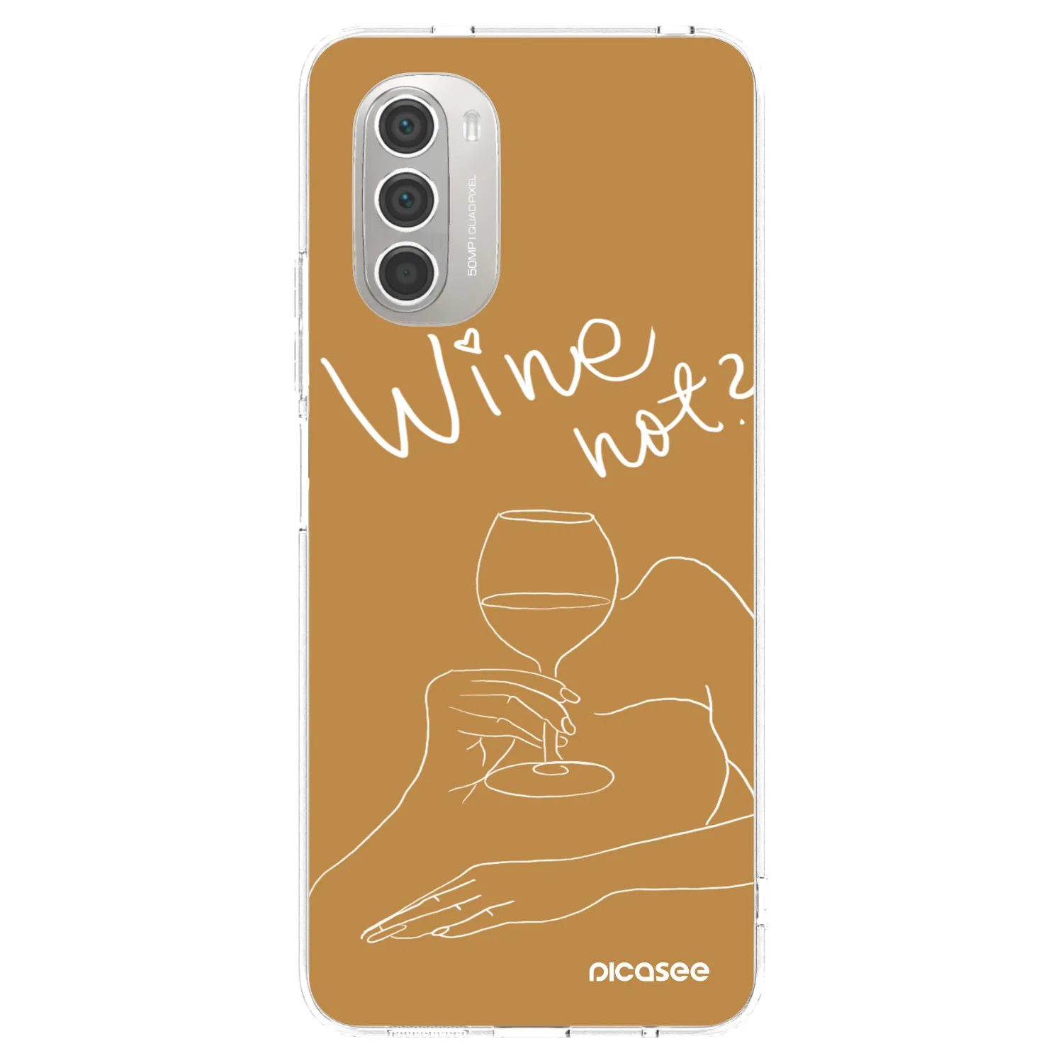Picasee silikonska prozirna maskica za Motorola Moto G51 - Wine not