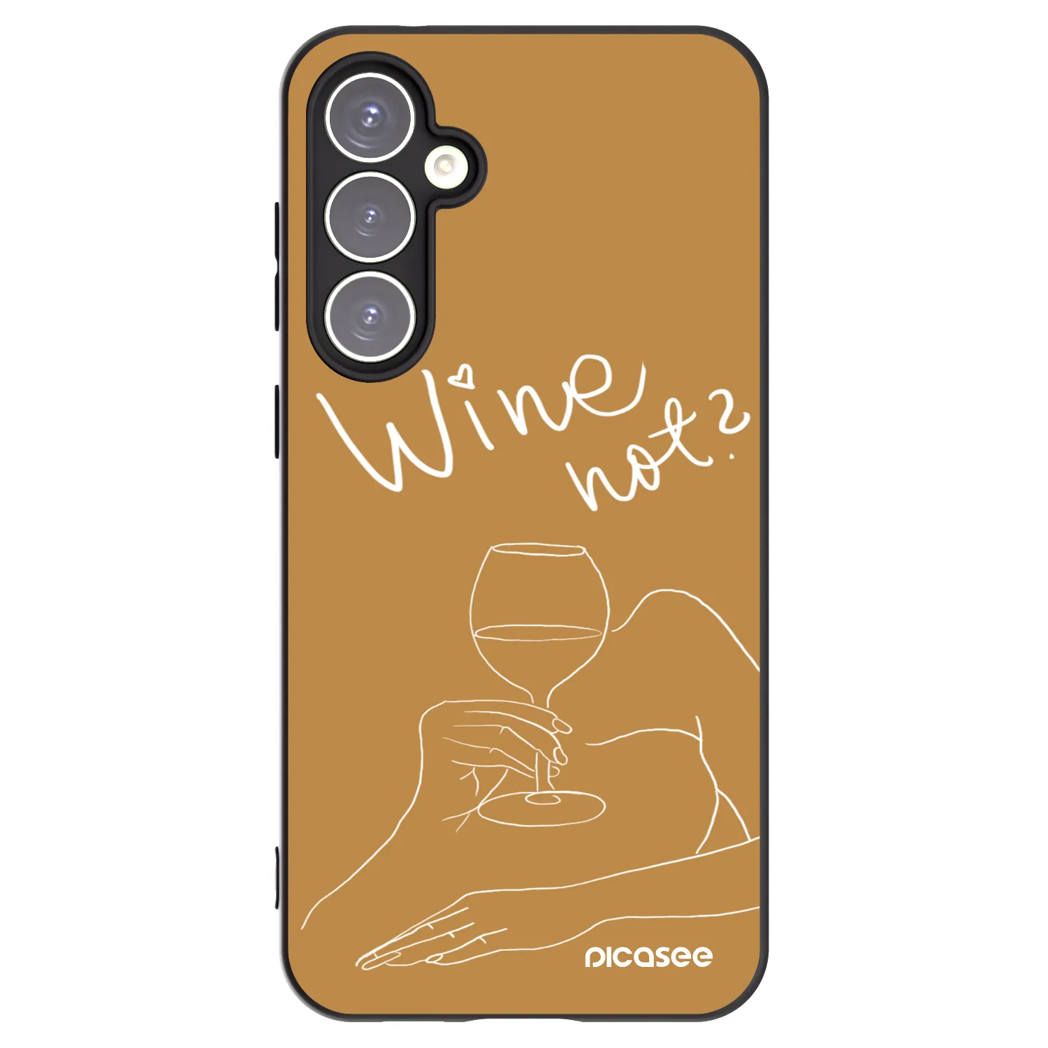 Picasee crna silikonska maskica za Samsung Galaxy S23 FE S711B - Wine not