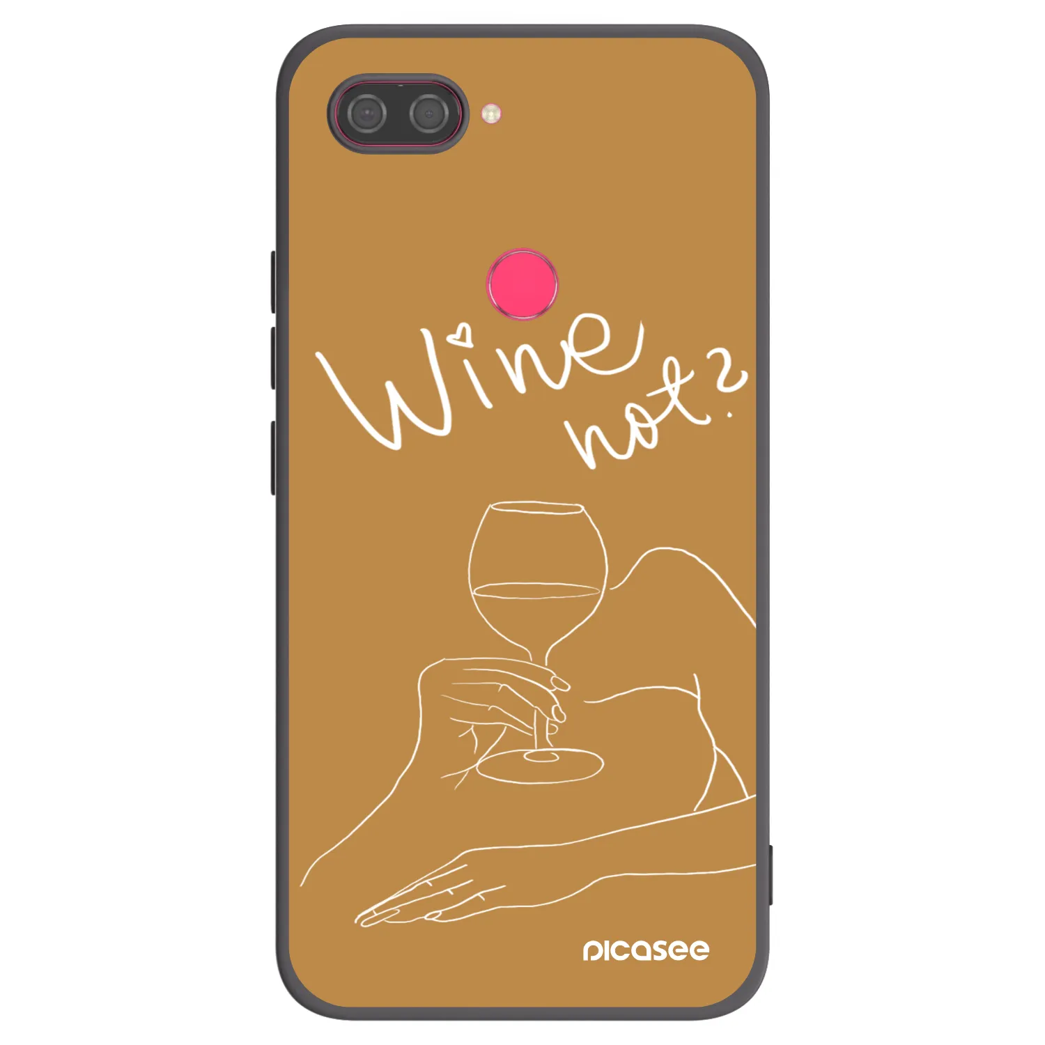Picasee crna silikonska maskica za Xiaomi Mi 8 Lite - Wine not