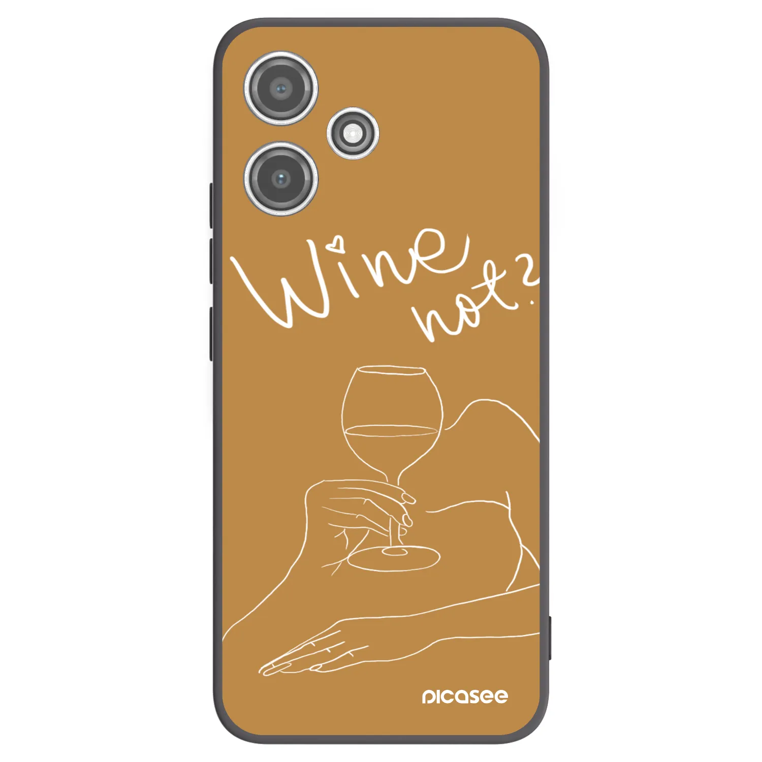 Picasee crna silikonska maskica za Xiaomi Redmi 12 5G - Wine not