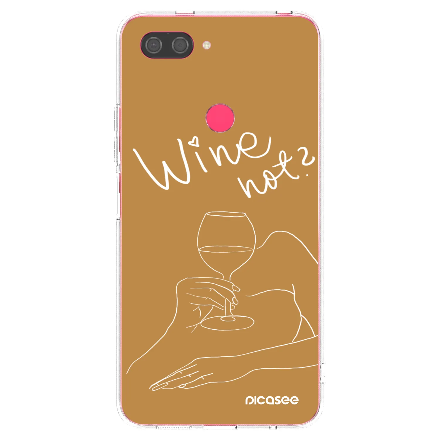 Picasee silikonska prozirna maskica za Xiaomi Mi 8 Lite - Wine not