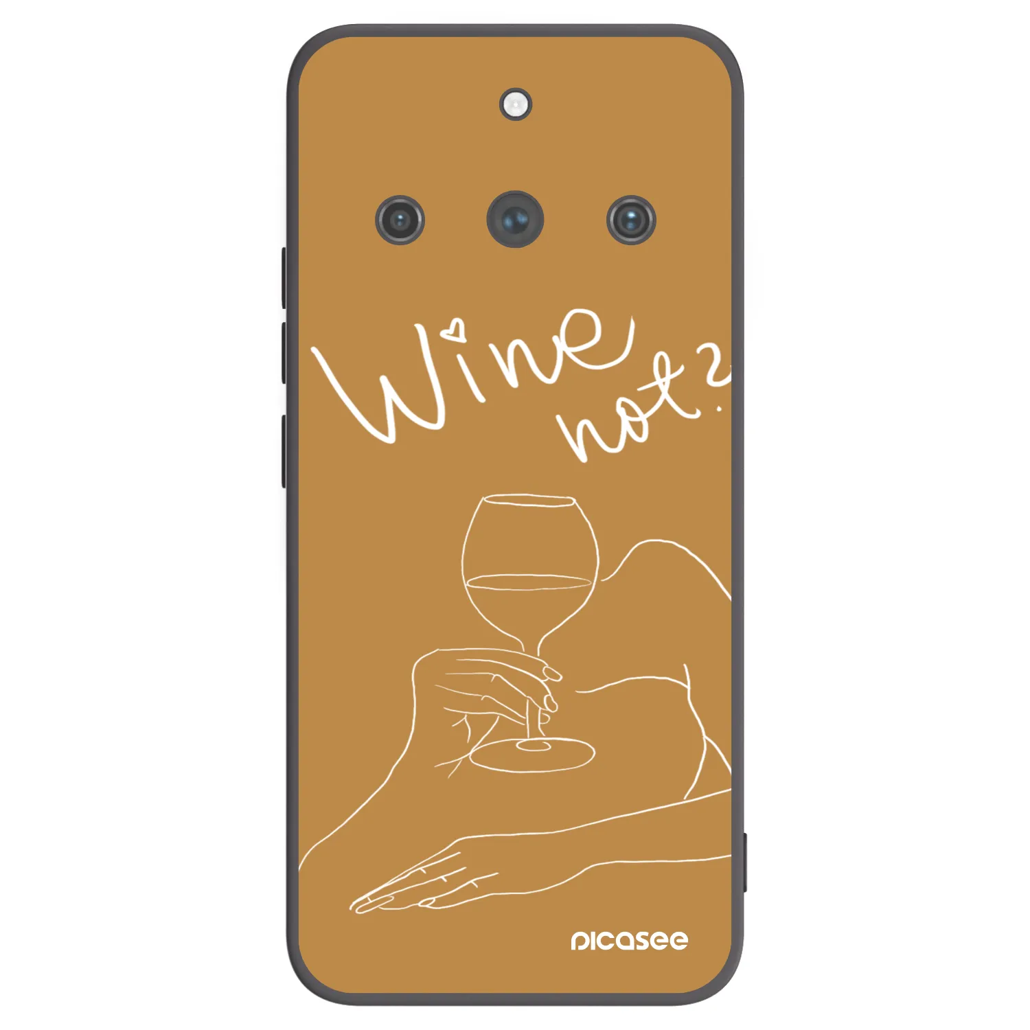Picasee crna silikonska maskica za Realme 11 Pro+ - Wine not