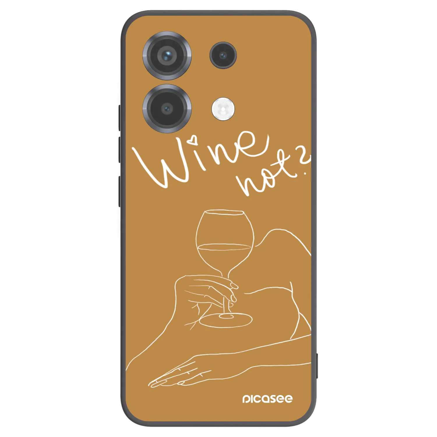 Picasee crna silikonska maskica za Xiaomi Poco X6 - Wine not