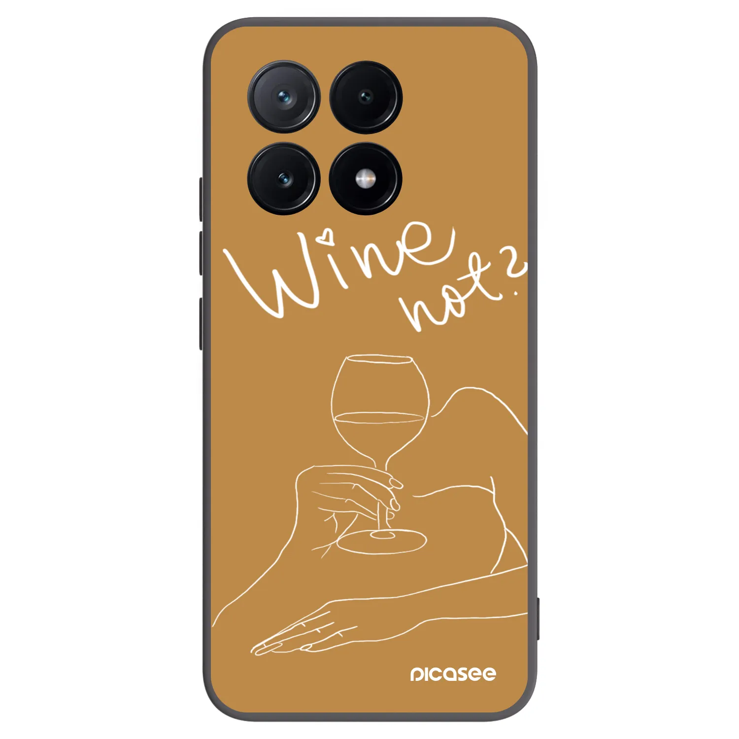 Picasee crna silikonska maskica za Xiaomi Poco X6 Pro - Wine not