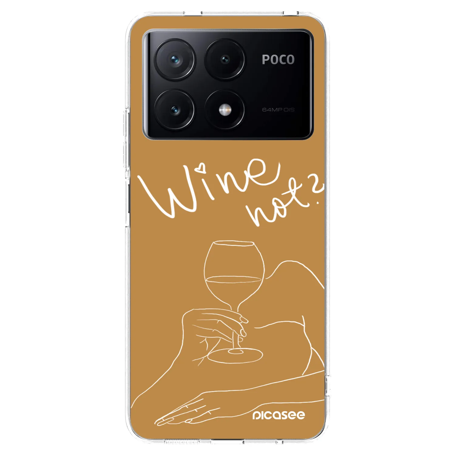 Picasee silikonska prozirna maskica za Xiaomi Poco X6 Pro - Wine not