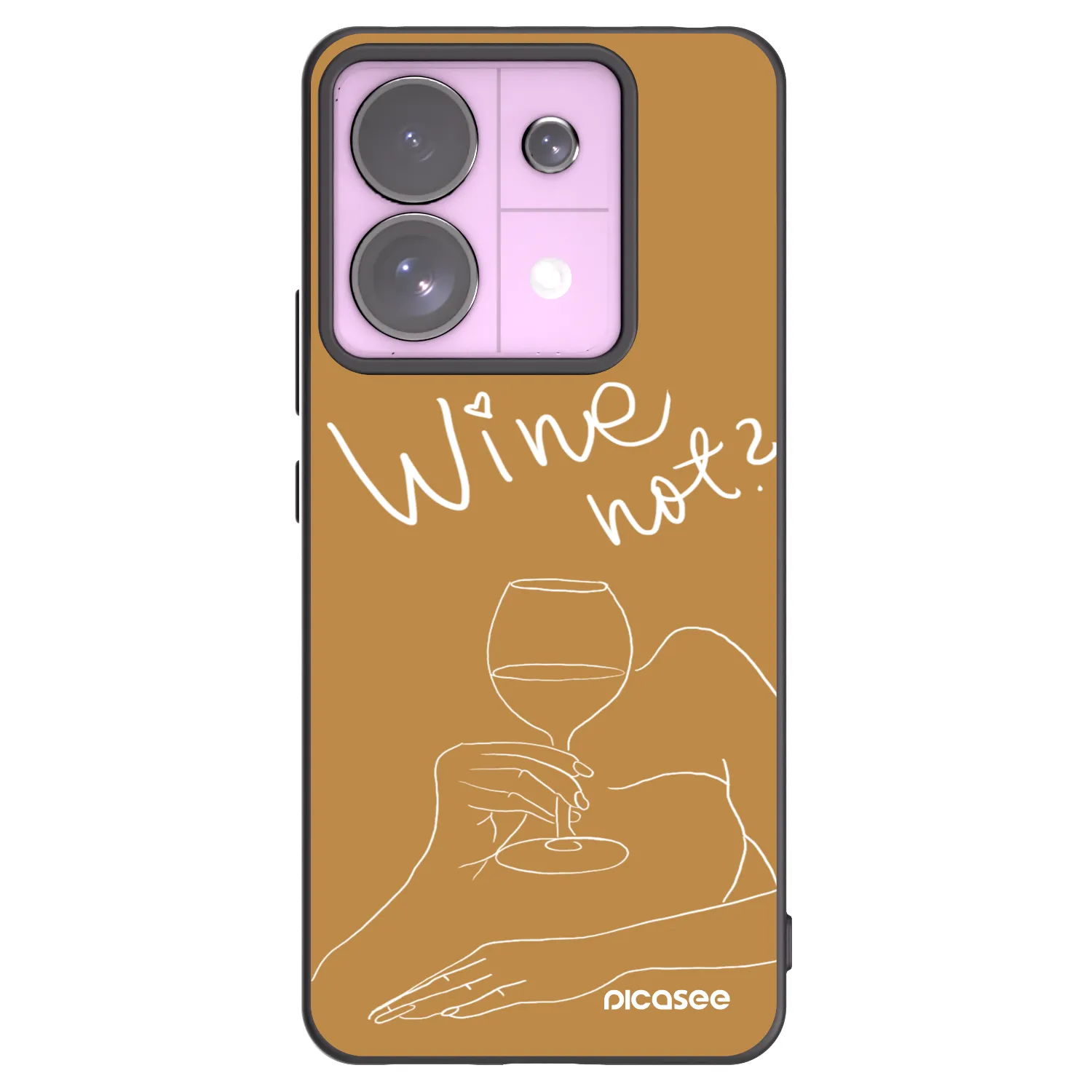 Picasee crna silikonska maskica za Xiaomi Redmi Note 13 Pro 5G - Wine not