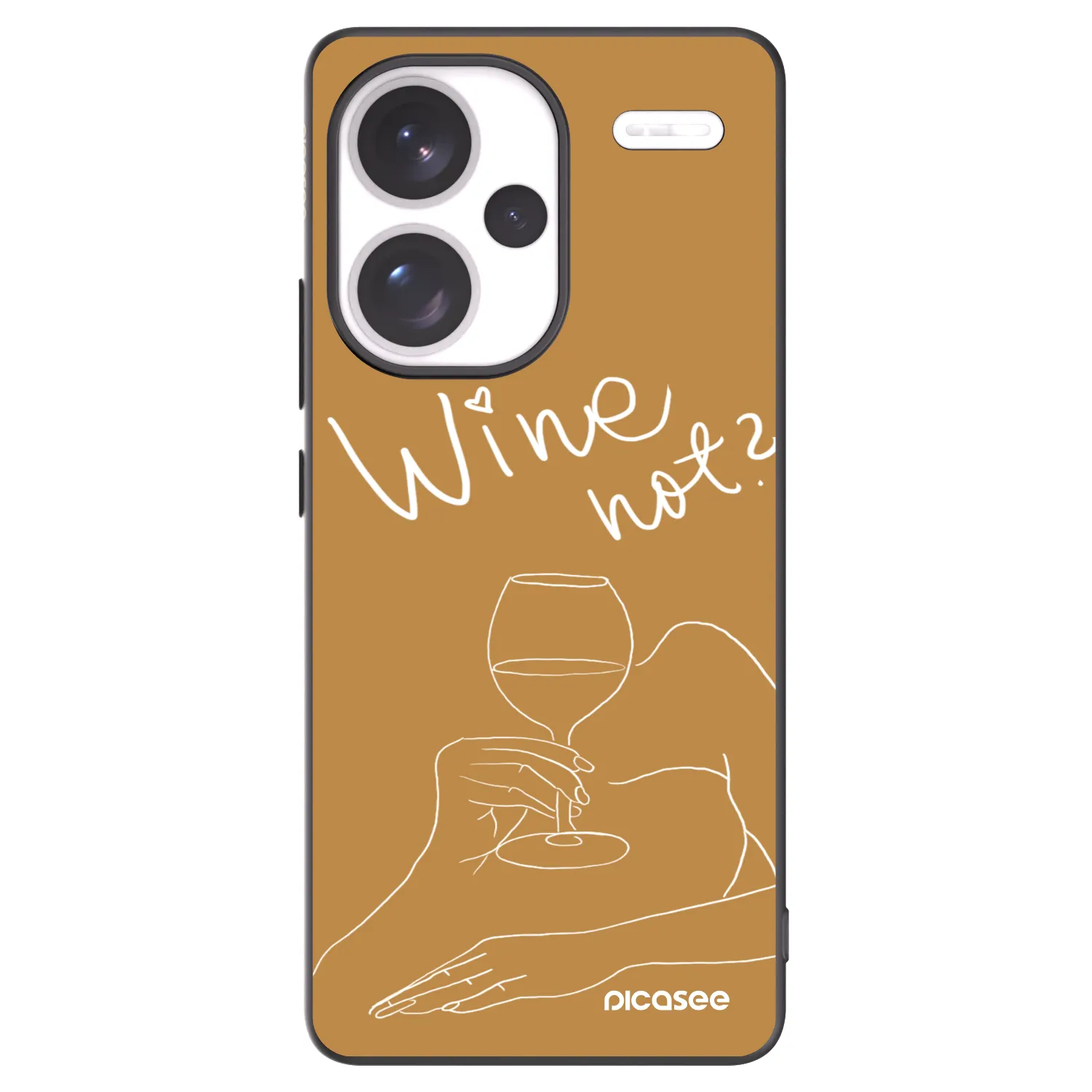 Picasee crna silikonska maskica za Xiaomi Redmi Note 13 Pro+ 5G - Wine not