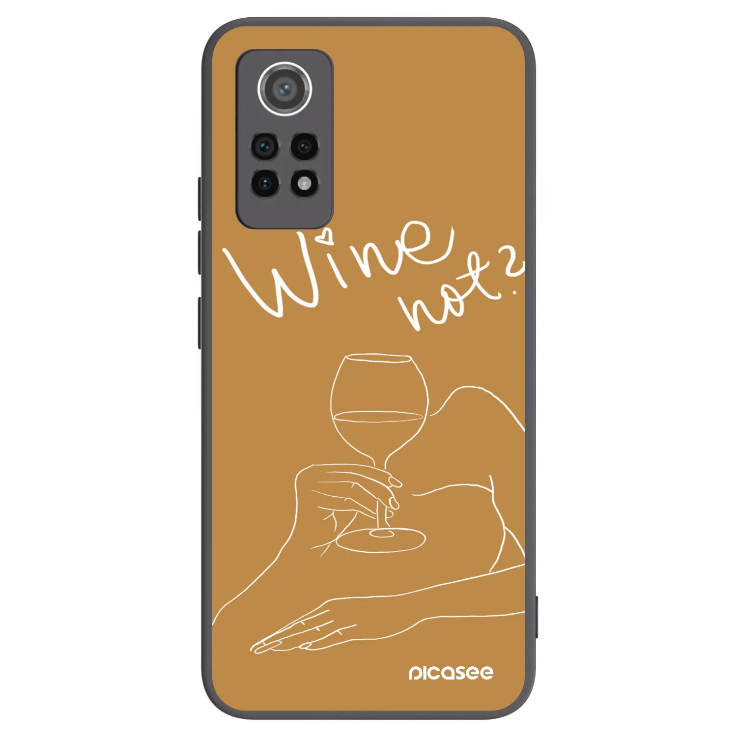 Picasee crna silikonska maskica za Xiaomi Redmi Note 12 Pro 4G - Wine not