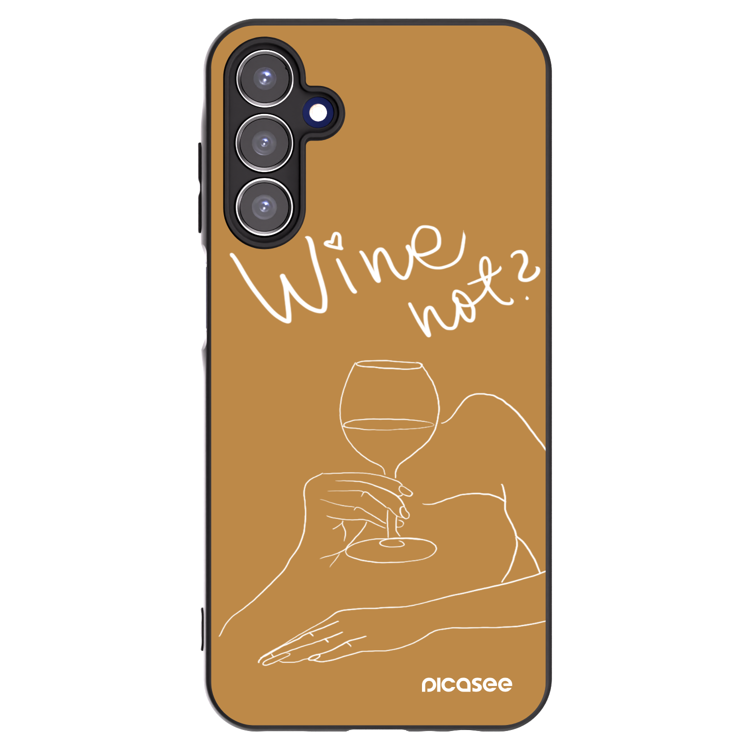 Picasee crna silikonska maskica za Samsung Galaxy A15 A156B 5G - Wine not