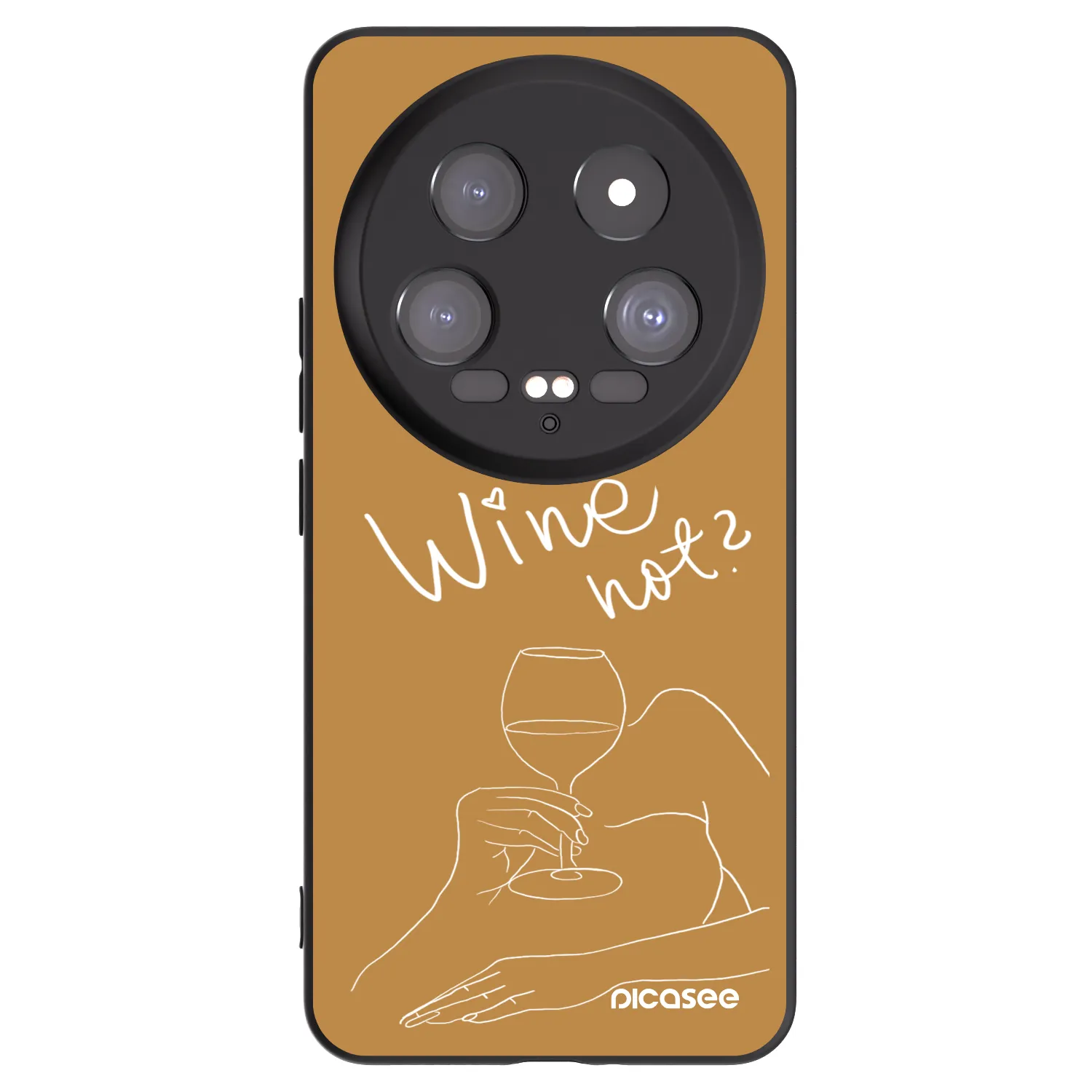 Picasee crna silikonska maskica za Xiaomi 14 Ultra - Wine not