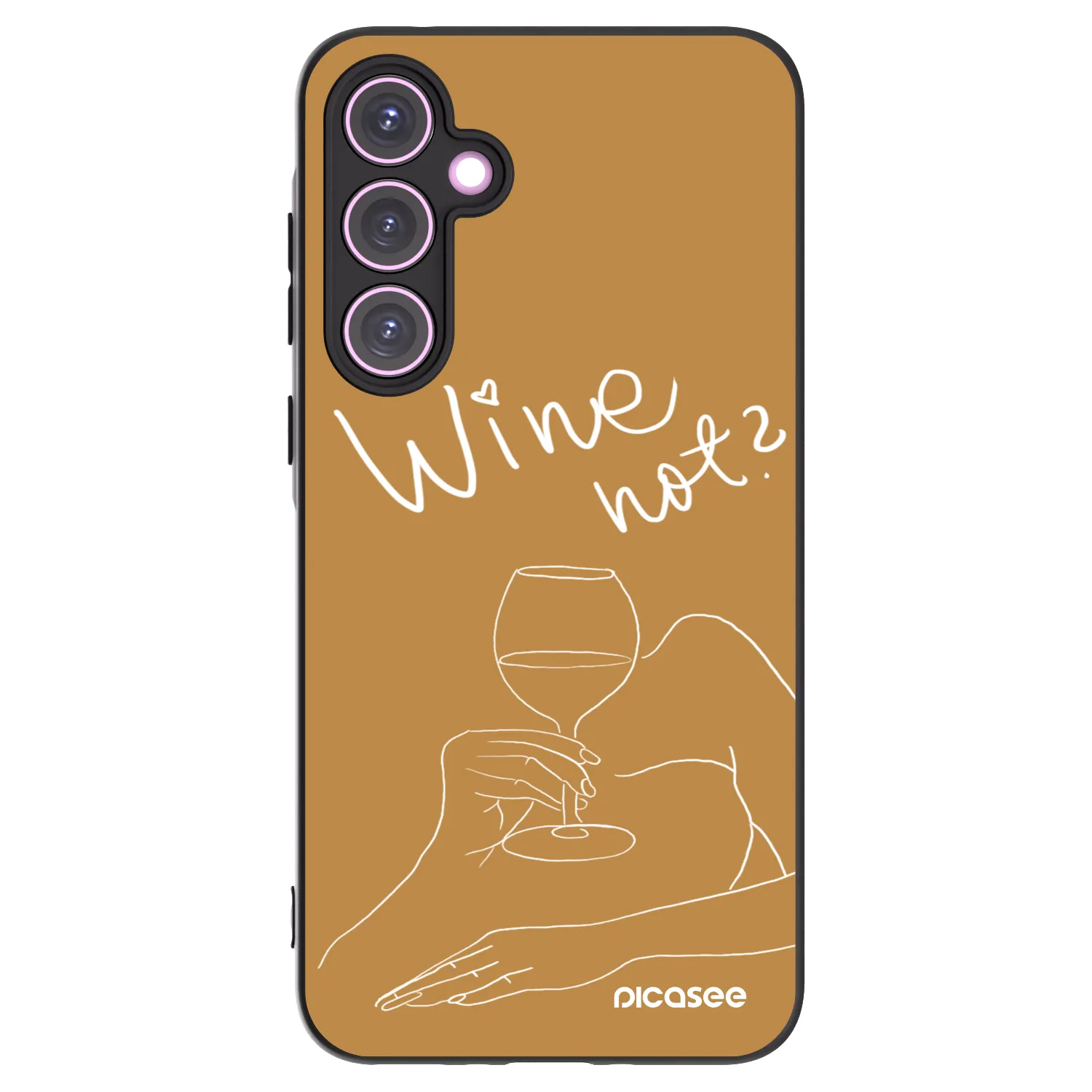 Picasee crna silikonska maskica za Samsung Galaxy A35 5G A356B - Wine not