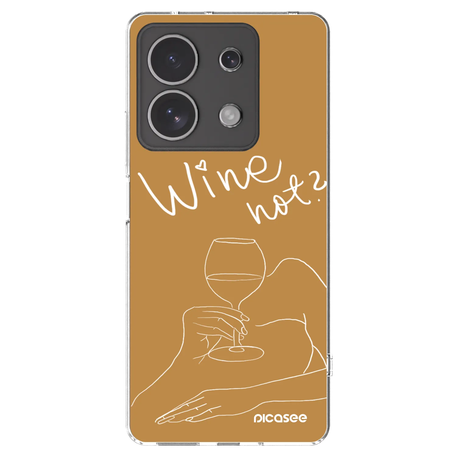 Picasee silikonska prozirna maskica za Xiaomi Redmi Note 13 4G - Wine not