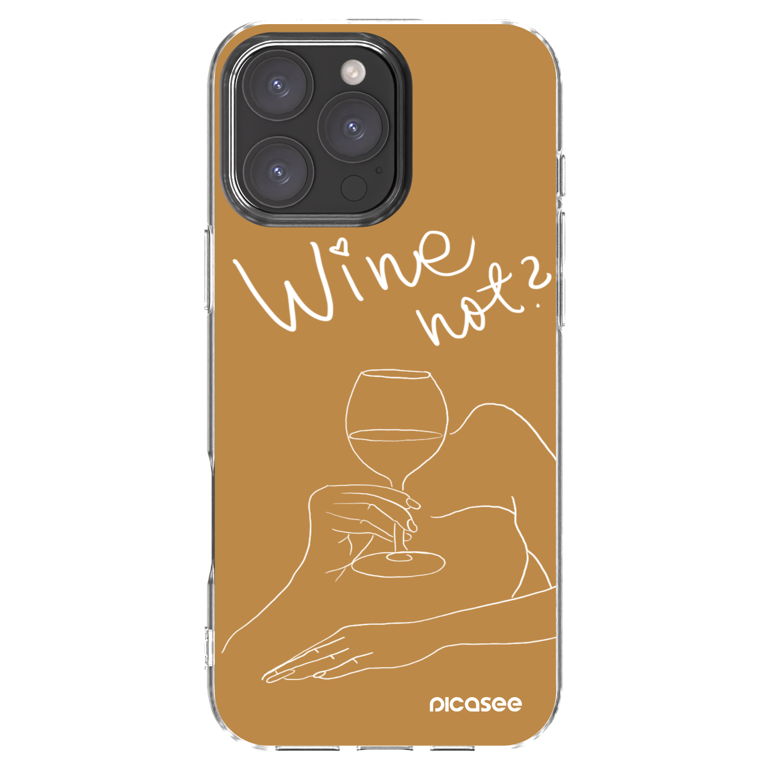 Picasee silikonska prozirna maskica za Apple iPhone 16 Pro Max - Wine not