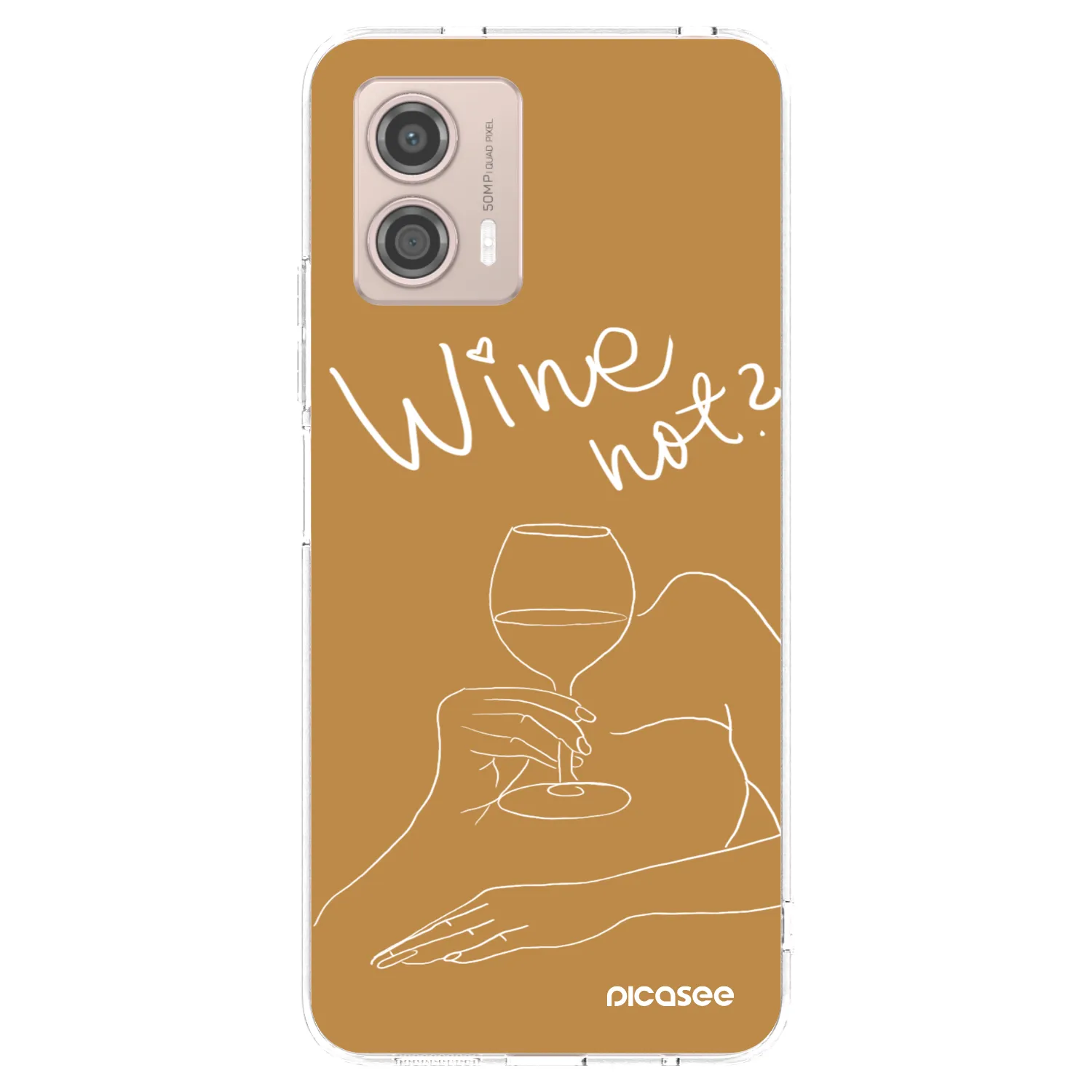 Picasee silikonska prozirna maskica za Motorola Moto G53 5G - Wine not
