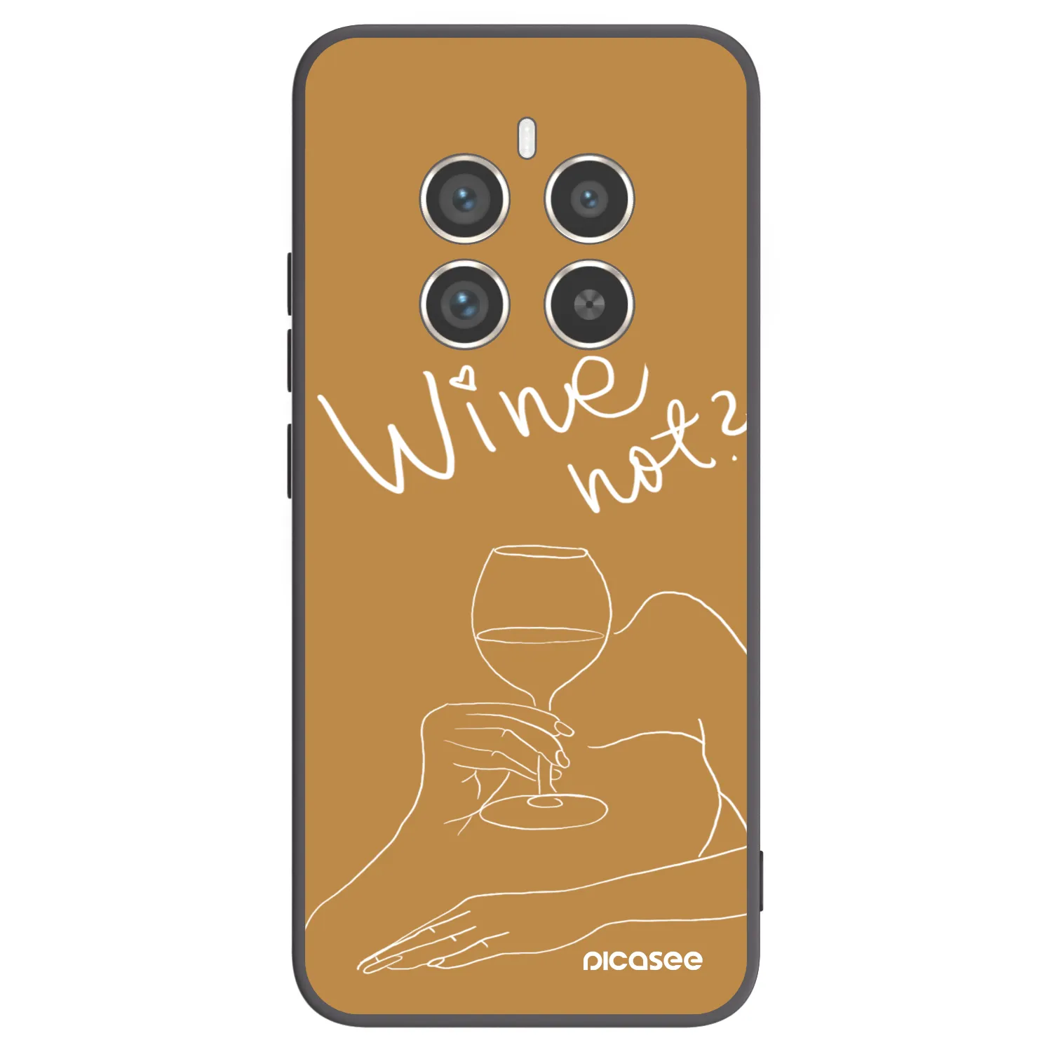 Picasee crna silikonska maskica za Realme 12 Pro 5G - Wine not