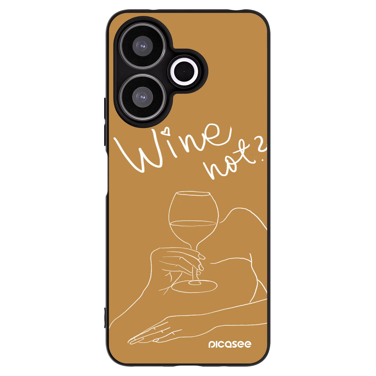 Picasee crna silikonska maskica za Xiaomi Redmi 13 4G - Wine not